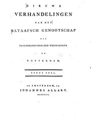 Cover of: Nieuwe verhandelingen van het Bataafsch genootschap der proefondervindlijke viksbegeerte te ... by 