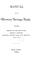 Cover of: Manual ...: Original Charter, the Banking Law Relating to Savings Banks, By-laws, Rules and ...