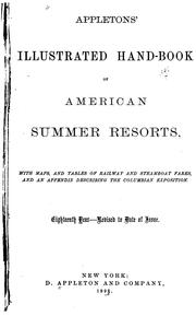 Cover of: Appleton's Illustrated Hand-book of American Summer Resorts by 