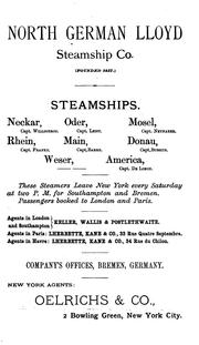 Cover of: Across the Atlantic from New York to Southampton, Havre, and Bremen