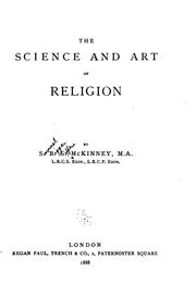 Cover of: The Science and Art of Religion