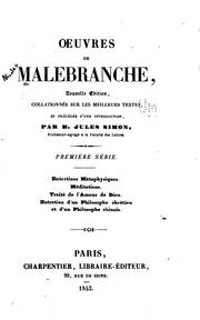 Cover of: OEuvres de Malebranche