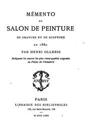 Cover of: Mémento du Salon de peinture, de gravure et de sculpture en 1880: indiquant les œuvres les plus ... by 