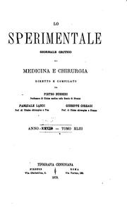 Cover of: Lo Sperimentale