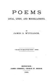 Cover of: Poems, Local, Lyric, and Miscellaneous