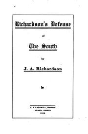 Richardson's Defense of the South