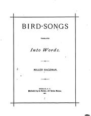 Cover of: Bird-songs Translated Into Words