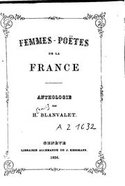 Femmes-poëtes de la France: anthologie by Henri Blanvalet