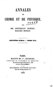 Front cover of Annales de chimie et de physique by Unknown