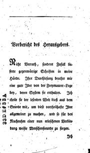 Cover of: System der Freymaurer-loge Wahrheit und Einigkeit zu drey gekrönten Säulen in P***.