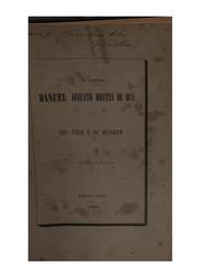 Cover of: El doctor Manuel Augusto Montes de Oca, su vida y su muerte