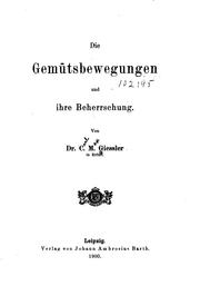 Cover of: Die Gemütsbewegungen und ihre Beherrschung