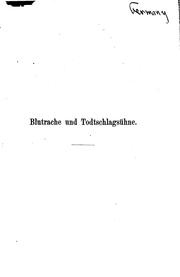 Blutrache und Todtschlagsühne im deutschen Mittelalter: Studien zur ... by Paul Frauenstädt