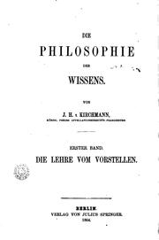 Cover of: Die Philosophie des Wissens