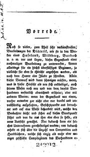 Cover of: Diätetisches Handbuch für gesunde und kranke mit vorzüglicher ...