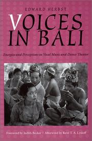 Cover of: Voices in Bali by Edward Herbst