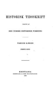 Cover of: Historisk tidsskrift