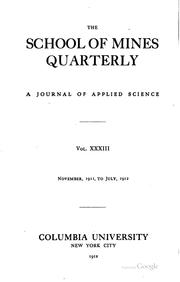 Cover of: The School of Mines Quarterly