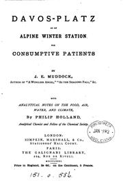 Cover of: Davos-Platz as an Alpine winter-station for consumptive patients