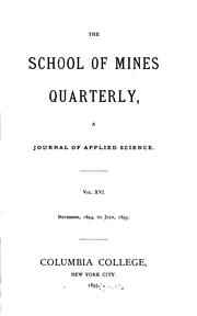 Cover of: The School of Mines Quarterly