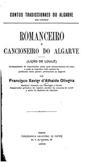 Cover of: Contos tradiccionaes do Algarve em verso: romanceiro e cancioneiro do Algarve (lição de Loulé ...