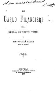 Cover of: Di Carlo Filangieri nella storia de'nostri tempi