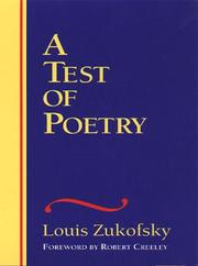 A test of poetry by Louis Zukofsky