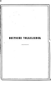 Cover of: Deutsche Volkslieder: Sammlung