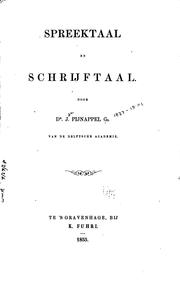 Spreektaal en schrijftaal by Jan Pijnappel