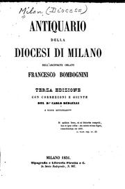 Cover of: Antiquario della diocesi di Milano by Francesco Bombognini