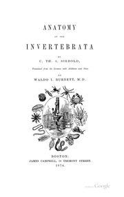 Cover of: Anatomy of the Invertebrata | 