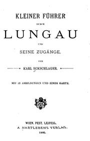 Kleiner Führer durch Lungau und seine Zugänge by Karl Eckschlager