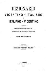 Cover of: Dizionario vicentino-italiano e italiano-vicentino by 