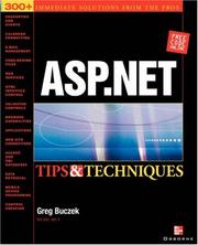 Cover of: ASP.NET tips & techniques by Greg Buczek, Greg Buczek