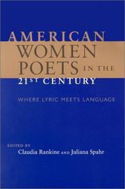 Cover of: American women poets in the 21st century by edited by Claudia Rankine and Juliana Spahr.