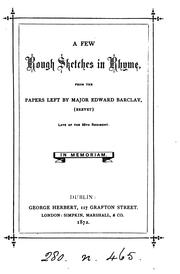 Cover of: A few rough sketches in rhyme [ed. by J.H. Barclay].