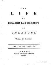 Cover of: The Life of Edward Lord Herbert of Cherbury