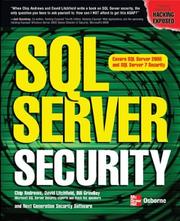 Cover of: SQL Server Security by David Litchfield