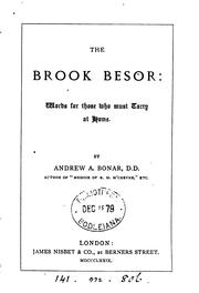 Cover of: The brook Besor: words for those who must tarry at home
