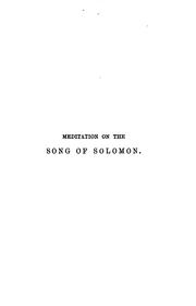 Cover of: A simple meditation on the Song of Solomon, by F.J.P. by 