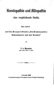 Homöopathie und Allöopathie eine vergleichende Studie...