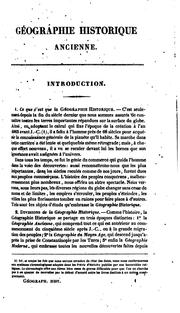 Cover of: Essai de géographie historique ancienne, à l'usage des classes de sixième de ... by 
