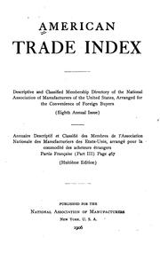 Cover of: American Trade Index by 