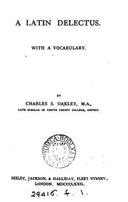 Cover of: A Latin delectus, with a vocabulary
