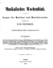 Cover of: Musikalisches Wochenblatt