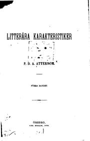 Cover of: Litterära karakteristiker by 