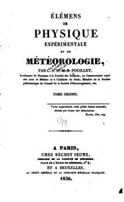 Cover of: Elémens de physique expérimentale et de météorologie