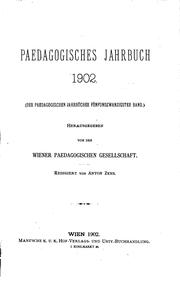 Cover of: Pädagogisches Jahrbuch by 