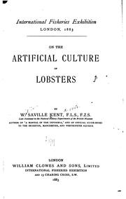 Cover of: On the Artificial Culture of Lobsters | 