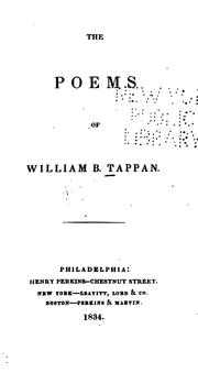 Cover of: The Poems of William B. Tappan by 